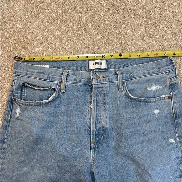 Agolde Parker Relaxed High Rise Straight Jeans in Swapmeet 30 - Picture 12 of 14